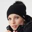 Rohnisch Pompom Beanie Golf Hat - Black Model Shot 3 - thumbnail image 4