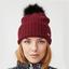 Rohnisch Pompom Beanie Golf Hat - Burgundy Model Shot 2 - thumbnail image 3