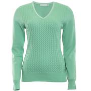 Green Lamb Brid Cable Sweater - Green
