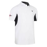 Callaway Odyssey SS Ventilated Golf Polo Shirt - Bright White/Black