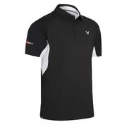 Callaway Odyssey SS Ventilated Golf Polo Shirt - Caviar/White