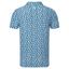 FootJoy Shadow Palm Print Pique Golf Polo Shirt - Navy/Dust Blue - thumbnail image 2