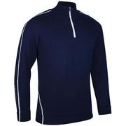 Sunderland Hamsin Mens Lined Zip Neck Golf Sweater - Navy