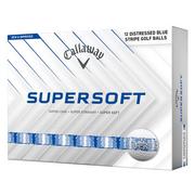 Callaway Supersoft Distressed Stripe Golf Balls - White/Blue