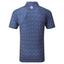 Footjoy Tossed Tulips Lisle Golf Polo Shirt - Twilight Blue - thumbnail image 2