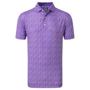 Footjoy Tossed Tulips Lisle Golf Polo Shirt - Violet