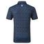 FootJoy Travel Print Lisle Golf Polo Shirt - Navy/Blue - thumbnail image 2