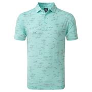 Next product: FootJoy Tropic Print Lisle Golf Polo Shirt - Aqua Surf