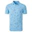 FootJoy Tropic Print Lisle Golf Polo Shirt - Blue