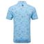 FootJoy Tropic Print Lisle Golf Polo Shirt - Blue - thumbnail image 2