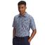 Under Armour Playoff 3.0 Printed Golf Polo Shirt - Blue Atlantis/White/Midnight Navy - thumbnail image 1