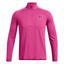 Under Armour Tech 2.0 Half Zip Long Sleeve Golf Top - Astro Pink - thumbnail image 1