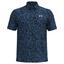 Under Armour Tee To Green Printed Golf Polo Shirt - Midnight Navy/Blue Atlantis/White - thumbnail image 1