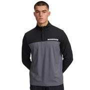 Under Armour Tee to Green Mens Quarter Zip Top - Black/Castlerock/White
