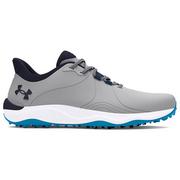 Under Armour UA Drive Pro Spikeless Wide Golf Shoes - Mod Gray/Capri/Midnight Navy