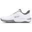 Under Armour UA Drive Pro Spikeless Wide Golf Shoes - White/White/Metallic Gun Metal - thumbnail image 2