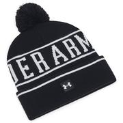 Under Armour UA Halftime Pom Pom Beanie Hat - Black