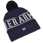 Under Armour UA Halftime Pom Pom Beanie Hat - Navy