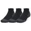 Under Armour UA Performance Tech Unisex 3-Pack Low Cut Socks - Black/Black/Jet Gray - thumbnail image 1