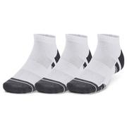 Under Armour UA Performance Tech Unisex 3-Pack Low Cut Socks - White/White/Jet Gray