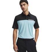 Under Armour UA Tee To Green Colour Block Polo - Black/Stream/White