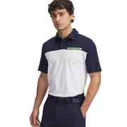 Under Armour UA Tee To Green Colour Block Polo - Midnight Navy/White/Cyber Green