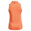 Under Armour Womens Playoff Sleeveless Golf Polo - Orange Blast - thumbnail image 2