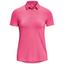 Under Armour Womens Zinger Short Sleeve Polo Shirt - Pink Punk - thumbnail image 1
