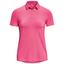 Under Armour Womens Zinger Short Sleeve Polo Shirt - Pink Punk - thumbnail image 1