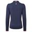 FootJoy Womens Full-Zip Lightweight Tonal Stripe Midlayer Sweater - Navy - thumbnail image 2