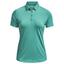Under Armour Womens Zinger Short Sleeve Golf Polo Shirt - Neptune/Silver - thumbnail image 1