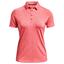 Under Armour Womens Zinger Short Sleeve Golf Polo Shirt - Vermillion - thumbnail image 1