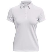 Under Armour Womens Zinger Short Sleeve Golf Polo Shirt - White/Silver