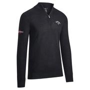 Callaway 1/4 Zip Merino Wool Tour Logo Golf Sweater - Black