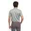 adidas 2 Colour Stripe Mens Golf Polo Shirt - Silver/Green - thumbnail image 3