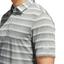 adidas 2 Colour Stripe Mens Golf Polo Shirt - Silver/Green - thumbnail image 4