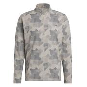 adidas Go-To Print Mens 1/4 Zip Top - Putty/Beige