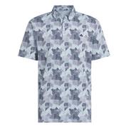 adidas Go-To Print Mens Polo Shirt -  Wonblu/Core Navy