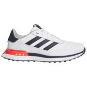 adidas S2G SL 24 Leather Golf Shoes - White/Navy/Lucid Red