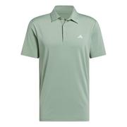 adidas Ultimate 365 Solid Golf Polo - Silver/Green