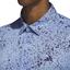 adidas Jacquard Print Golf Polo - Blue Fusion/Lucid Blue - thumbnail image 3