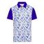 adidas Junior Print Golf Polo - Lucid Blue - thumbnail image 1