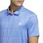 adidas Stripe Zip Golf Polo - Blue Fusion/White - thumbnail image 3