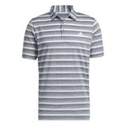 adidas 2 Colour Stripe Golf Polo - Grey Three