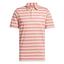 adidas 2 Colour Stripe Golf Polo - Preloved Scarlet - thumbnail image 1