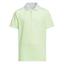 adidas Junior Striped Golf Polo - Green - thumbnail image 1