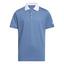 adidas Junior Striped Golf Polo - Navy - thumbnail image 1