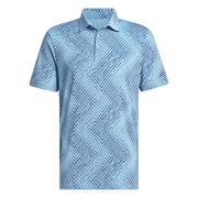 adidas Ultimate 365 All Over Print Golf Polo - Semi Blue Burst