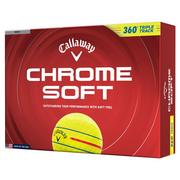 Callaway Chrome Soft 26 360 Triple Track Golf Balls - Yellow
