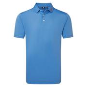 FootJoy Stretch Pique Solid Golf Polo Shirt - Coastal Blue